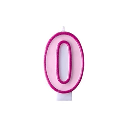 Szülinapi számgyertya 6,5cm rózsaszín 0