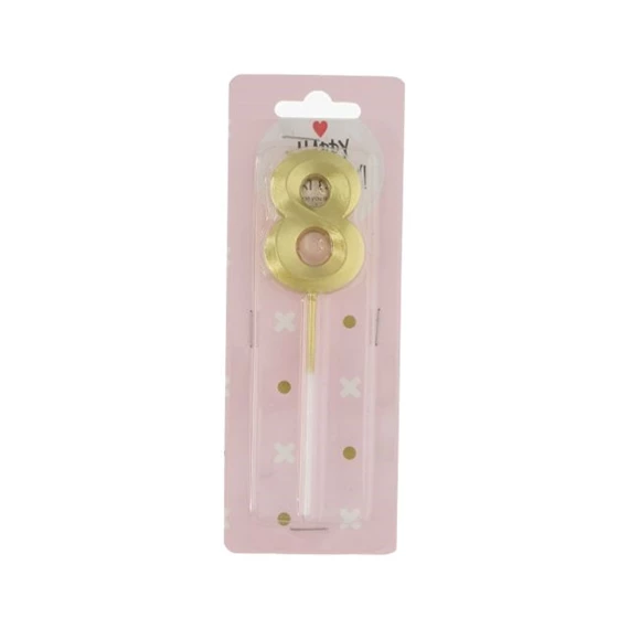 Szülinapi számgyertya 8-as, betűzős 5 cm