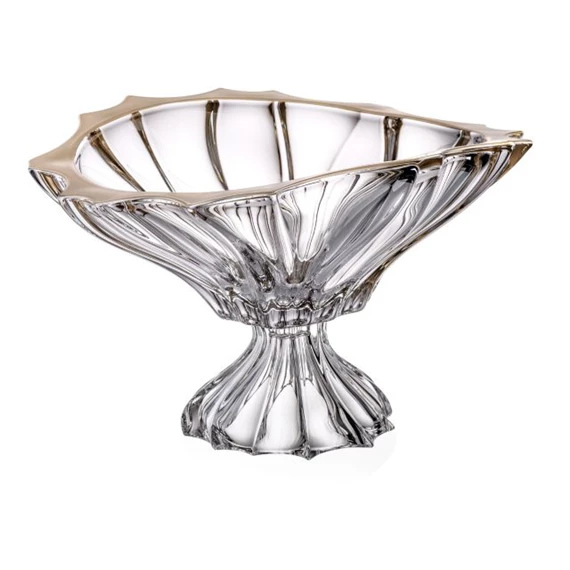 Tál talpas PLANTICA arany szegéllyel 33 cm