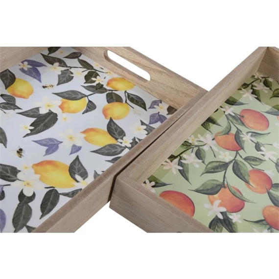 Tálca citrom mintás, szögletes 40x25x5 cm 2 féle