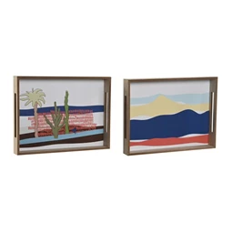 Tálca mintával 40x30x5 cm 2 féle