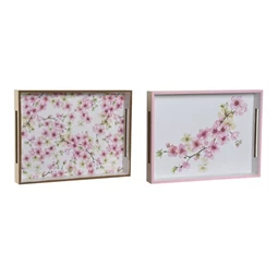 Tálca virágos 40x30x5 cm 2 féle