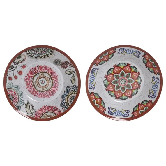 Tányér Mandala mintás 22,8x22,8x3,6 cm 2 féle