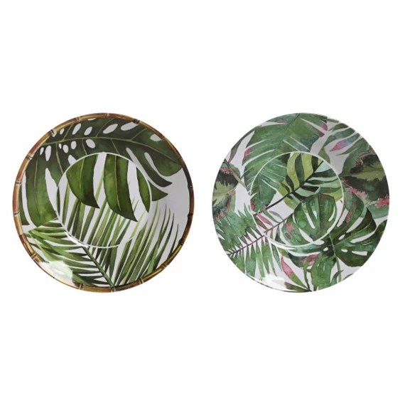 Tányér leveles 23x23x3,6 cm 2 féle