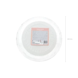 Papírtányér papír 23 cm rosegold S/6