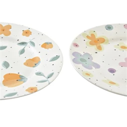 Tányér virágos 19x19x2 cm 4 féle