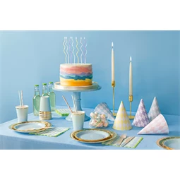 Papírtányér arany 23 cm S/6