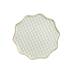 Tányérok kockás 23 cm mix S/6