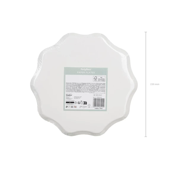 Tányérok kockás 23 cm mix S/6