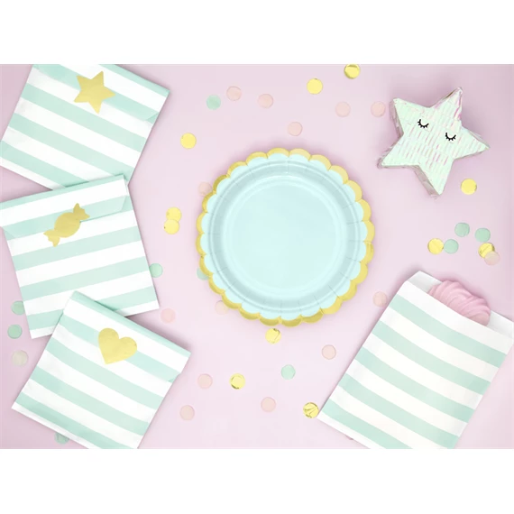 Papírtányér menta 18 cm S/6