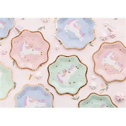 Tányérok unikornisos mix 18x18 cm S/6