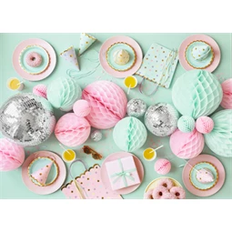 Papírtányér világos rózsaszín 18 cm S/6