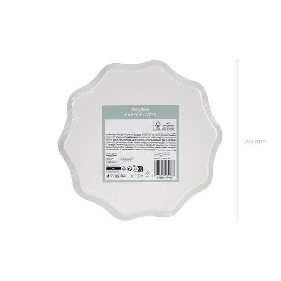 Tányérok virágokkal, 20 cm, mix S/6