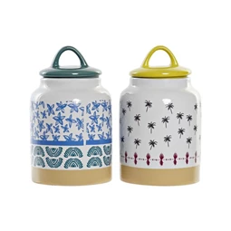 Tároló afrikai mintás 11x11x19 cm 2 féle