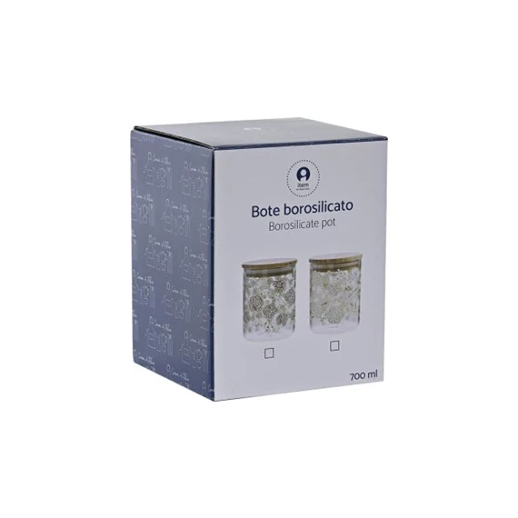 Tároló 10x10x12,5 cm 700 ml 2 féle