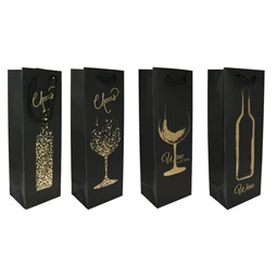 Tasak boros üveg és pohár mintával 12x35x9 cm 4 féle