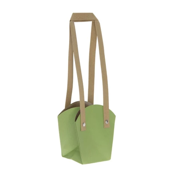 Tasak cserepes virághoz, füllel 16,5x11,5x18,5 cm