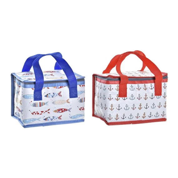 Táska hőtartó, tengeri mintás 21x14x13 cm 2 féle