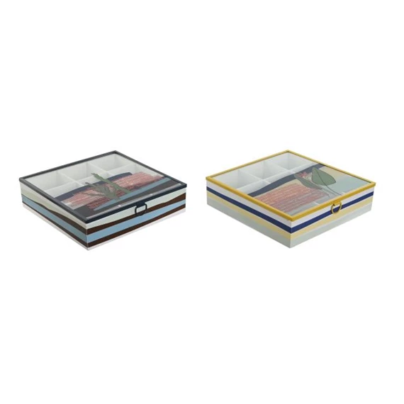 Teafilter tartó növénnyel 24x24x6,5 cm 2 féle