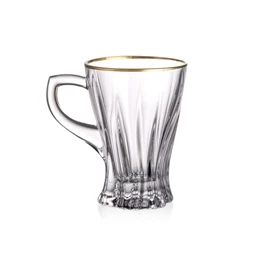 Teás csésze szett PLANTICA arany szegéllyel 150 ml 10,7 cm S/6