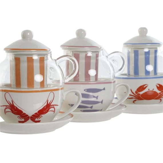 Teáskanna szett 16,5x13,5x14 cm 3 féle S/3