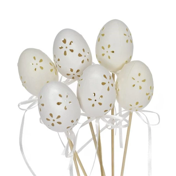 Tojás csipke mintával, betűzős 10 cm S/6