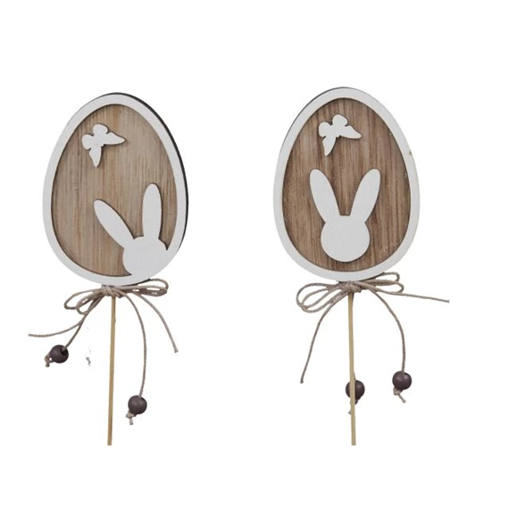 Tojás nyúl mintával, betűzős 5,5x7,5 cm S/10