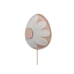 Tojás virággal, betűzős 11 cm S/6