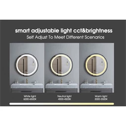 Tükör egész alakos, LED-es 50x0,5x150 cm