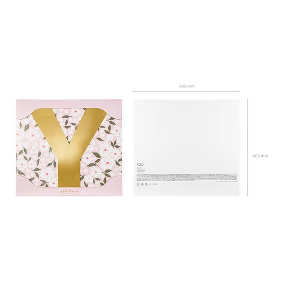 Tükör y betű arany 58x60 cm