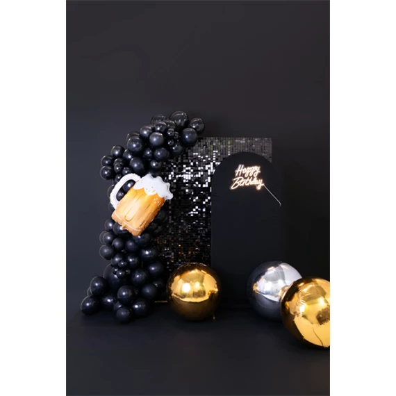 Tükörgömb felfújható, ezüst, kb. 60 cm