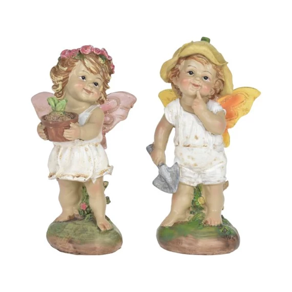 Tündér cseréppel, ásóval álló 6,6x5,7x12 cm 2 féle