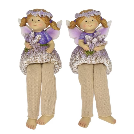 Tündér virág ruhában, lógólábú 6,2x5,5x14 cm 2 féle