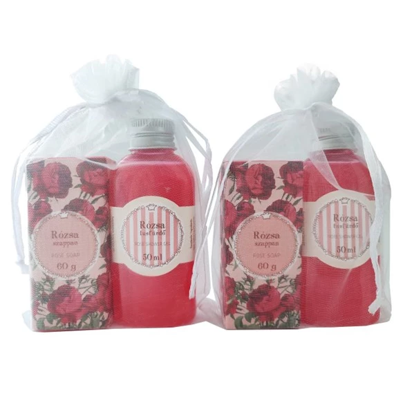 Tusfürdő és szappan szett, rózsa illatú  50 ml + 60 g S/2
