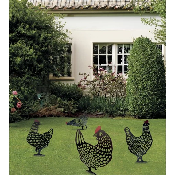 Tyúk sziluett leszúrható 35x64 cm