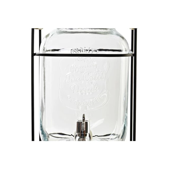 Üveg csappal 19x23x39 cm