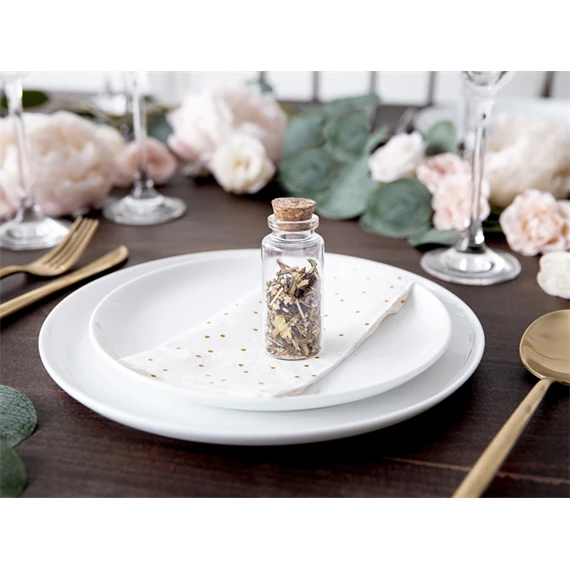 Üveg palackok parafa dugóval 7,5 cm S/12