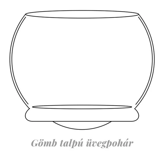 Whisky pohár gömb talppal, Swarovski kristállyal 360 ml S/6