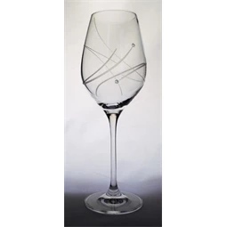 Boros pohár Swarovski kristállyal 360 ml 22,5x8 cm S/2