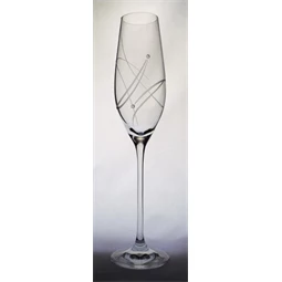 Pezsgős pohár Swarovski kristállyal 210 ml 26,3x6,6 cm S/2