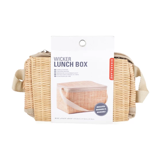 Uzsonnás doboz fonott 14x12x22 cm