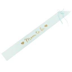 Vállszalag "Mom to be" textil 75 cm kék