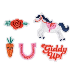 Vasalható matrica giddy up, mix, 2-7x3,5-7 cm S/5