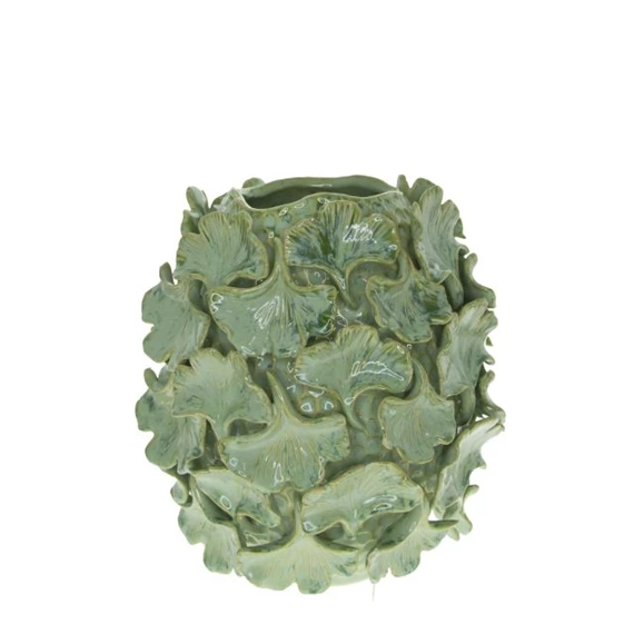 Váza 3D ginko levél mintával 23,5x22x26 cm