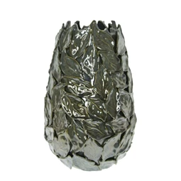 Váza 3D levél mintával 24,5x23,5x35 cm