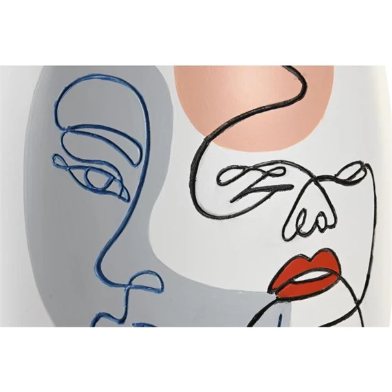 Váza absztrakt arccal 20,5x20,5x38 cm