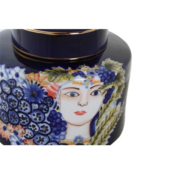 Váza női arc mintával 17x17x16 cm