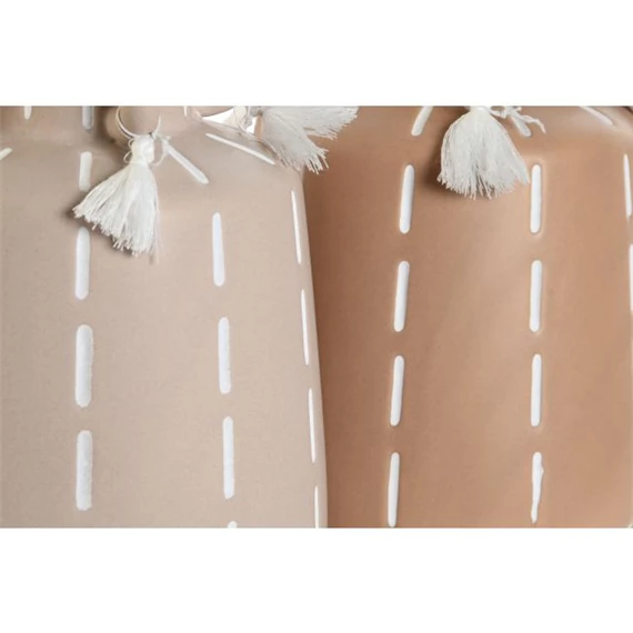 Váza bojttal 12x12x15,2 cm 2 féle