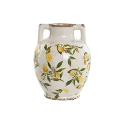 Váza citrom mintás 17x17x22 cm