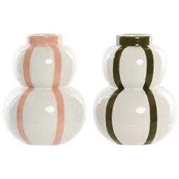 Váza csíkos 15x15x20 cm 2 féle